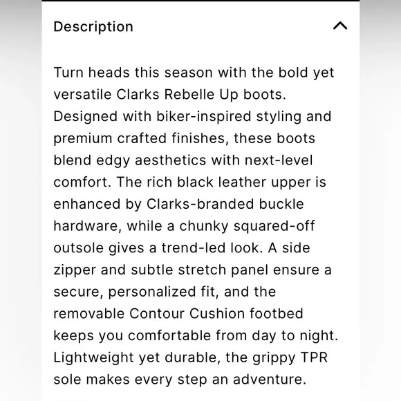 Clarks Rebelle Up Walnut Leather Combat/Moto Boots - Picture 6 of 9